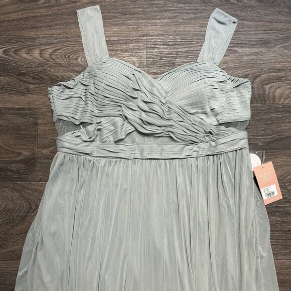 NWT Birdy Grey 1X Curve Elsye Bridesmaid Dress Mesh Sage Green Gown Wedding - Picture 4 of 13
